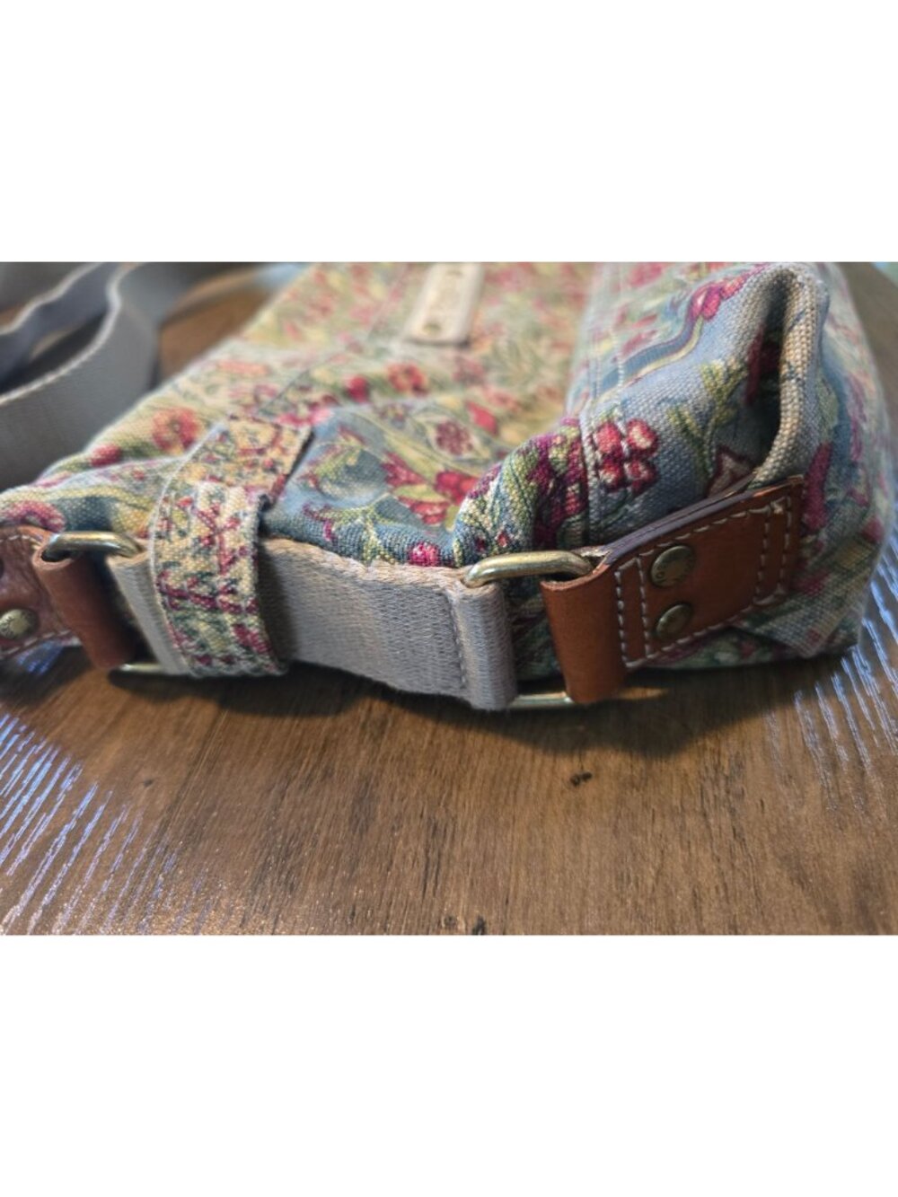 Vintage 1990s Fossil Shoulder Bags, Multi Pocket, Leather Canvas, 2 Bag Lot - Picture 5 of 9